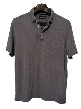 JACHS New York Pima Cotton Blend Blue Polo Shirt Men's Short Sleeve Size M